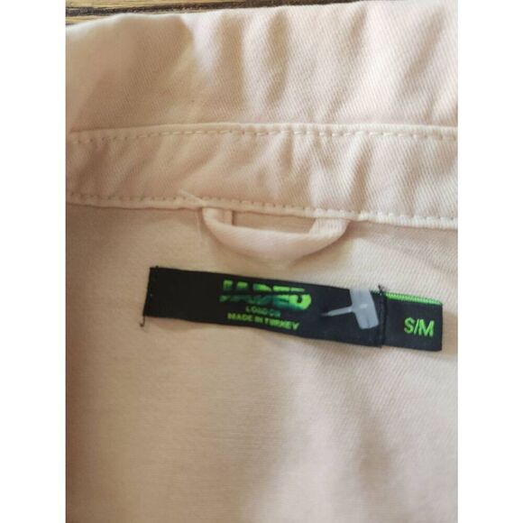 JADED LONDON LONG DENIM COAT OMBRE pink/white sz S/M - Picture 3 of 5